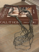 Load image into Gallery viewer, Long Silver Beaded Necklace
