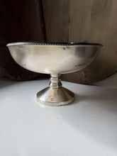 Load image into Gallery viewer, Silver Pewter Pedestal Bowl
