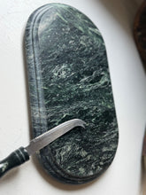 Load image into Gallery viewer, Green Marble Cutting Board With Knife
