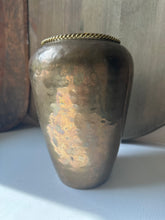 Load image into Gallery viewer, Hammered Brass Tassel Rope Vase
