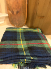 Load image into Gallery viewer, Green &amp; Blue Plaid Scarf
