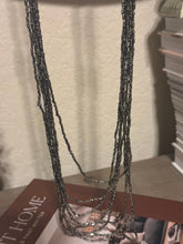 Load image into Gallery viewer, Long Silver Beaded Necklace
