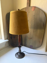 Load image into Gallery viewer, MCM Brass &amp; Wood Table Lamp
