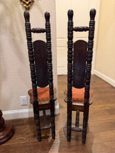 Load image into Gallery viewer, Antique Spanish Jacobean Hall Prayer Chairs
