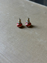 Load image into Gallery viewer, Vintage Monet Red Enamel Earrings
