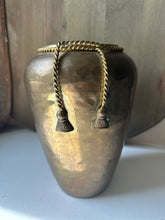 Load image into Gallery viewer, Hammered Brass Tassel Rope Vase
