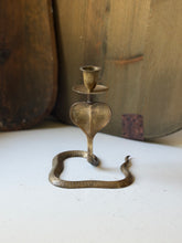 Load image into Gallery viewer, 1950s Brass Cobra Candle Holder
