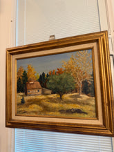 Load image into Gallery viewer, ‘Rustic Cabin In The Fall Woods’ Oil on Canvas
