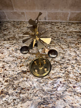 Load image into Gallery viewer, Vintage Brass Swedish Angel Chimes Candle Holder
