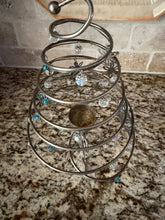 Load image into Gallery viewer, Silver Plated Swirl Tree Candle Holder
