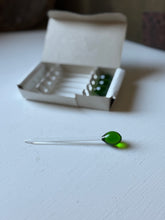 Load image into Gallery viewer, Vintage Hand Blown Olive Martini Stir Sticks
