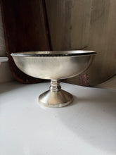 Load image into Gallery viewer, Silver Pewter Pedestal Bowl
