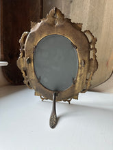 Load image into Gallery viewer, Brass Oval Victorian Mirror
