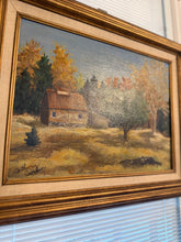 Load image into Gallery viewer, ‘Rustic Cabin In The Fall Woods’ Oil on Canvas
