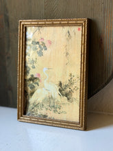 Load image into Gallery viewer, Framed Egrets With Peonies Print on Board
