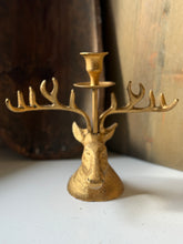 Load image into Gallery viewer, Cast Metal Stag Candle Holders
