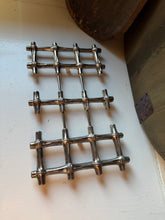 Load image into Gallery viewer, Vintage Silver Plated Expandable Bamboo Trivet
