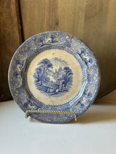 Load image into Gallery viewer, Antique Blue &amp; White Lozere Ironstone Plate
