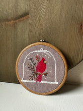 Load image into Gallery viewer, Framed Counter Cross Stitch Cardinal
