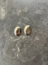 Load image into Gallery viewer, Hammered Silver Oval Earrings
