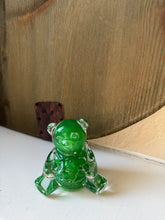 Load image into Gallery viewer, Green Cristal d'Arque Teddy With Flower Basket
