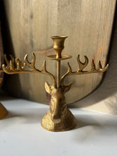 Load image into Gallery viewer, Cast Metal Stag Candle Holders
