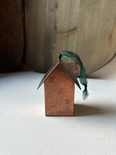 Load image into Gallery viewer, Copper Birdhouse Ornament
