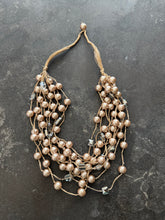Load image into Gallery viewer, Gardenia Glass &amp; Pearl Multi Stranded Necklace
