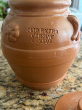 Load image into Gallery viewer, Vintage Terra Cotta Olive Oil Jar
