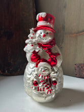 Load image into Gallery viewer, Vintage Mercury Glass Snowman
