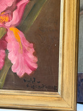 Load image into Gallery viewer, Vintage Framed Iris Painting
