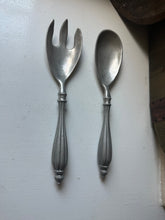 Load image into Gallery viewer, Pewter Spoon &amp; Fork Serving Set
