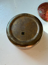 Load image into Gallery viewer, Vintage Brass &amp; Enamel Cloisonne Trinket Box
