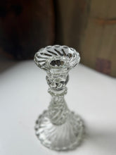 Load image into Gallery viewer, Vintage Fostoria Crystal Swirl Candlestick Holder
