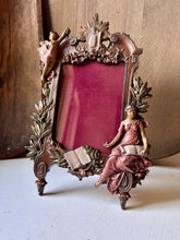 Load image into Gallery viewer, Antique Cast Metal Victorian Frame
