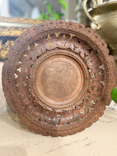 Load image into Gallery viewer, Swiss Folk Art Wooden Pedestal Dish
