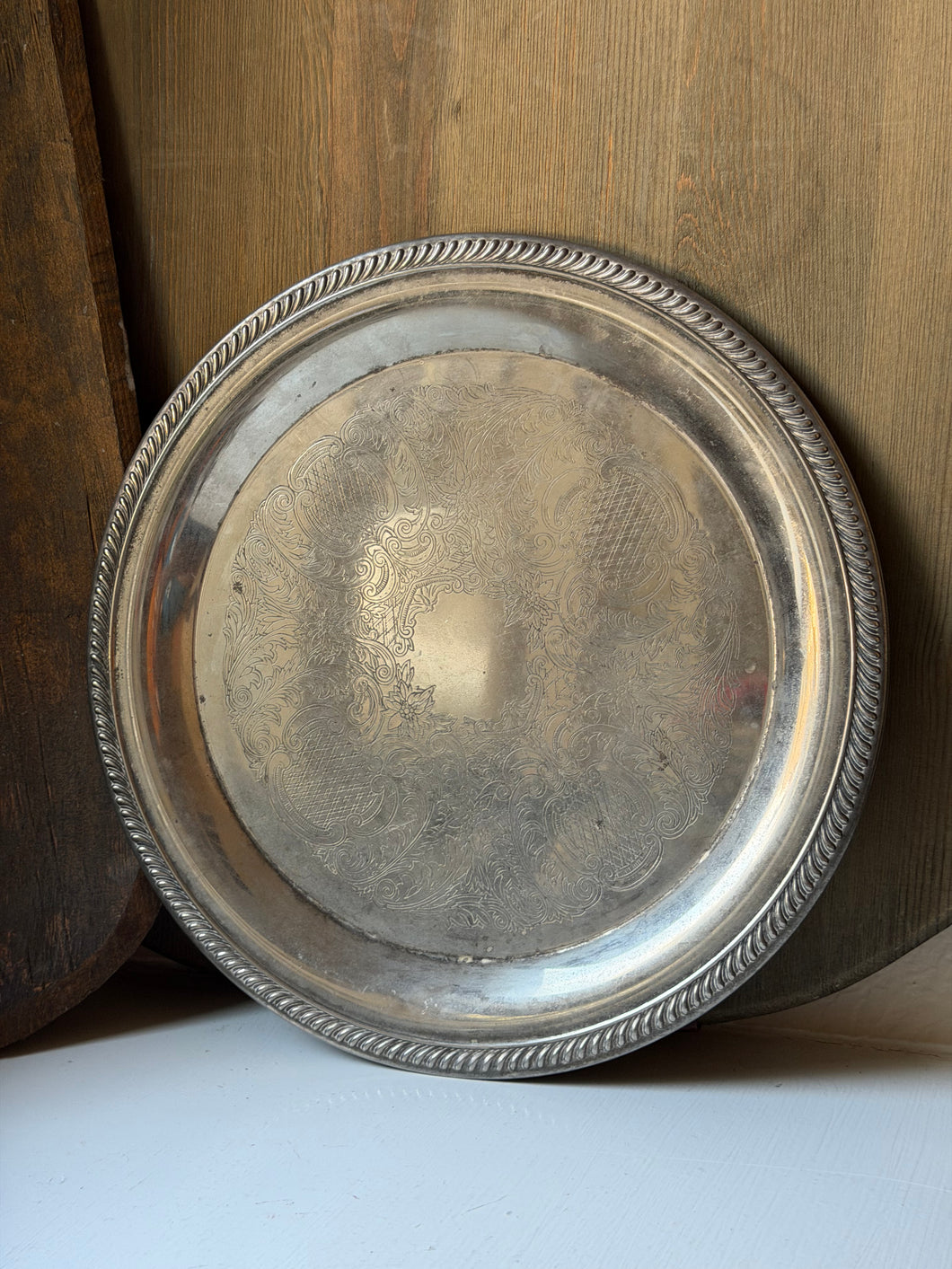 Round Silverplated Tray