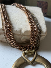 Load image into Gallery viewer, Horse Brass Celtic Claddagh Necklace
