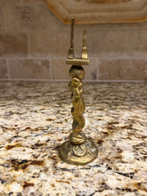 Load image into Gallery viewer, Antique Brass Cherub Card Holder

