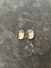 Load image into Gallery viewer, Hammered Silver Oval Earrings
