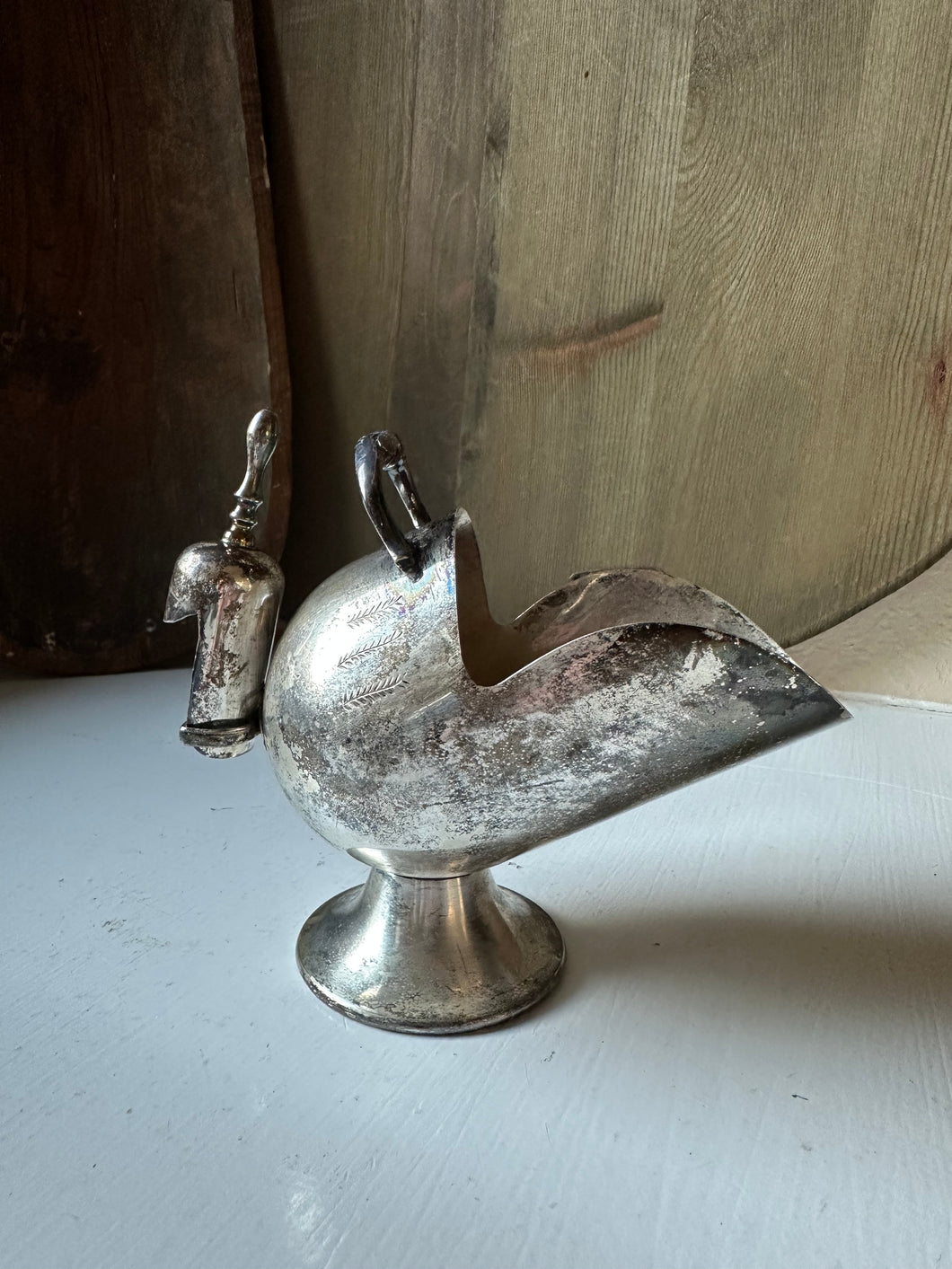 Antique William Adams Silver Plate Sugar Scuttle