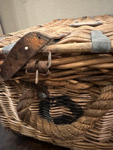 Load image into Gallery viewer, Antique Victorian Wicker Trunk With Skeleton Key
