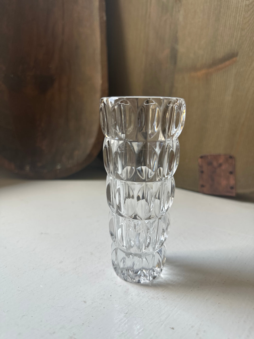 Fosteria Lead Crystal Bud Vase