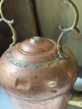 Load image into Gallery viewer, Antique Brass &amp; Copper Kettle
