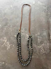 Load image into Gallery viewer, Black Stone &amp; Rope Necklace
