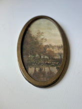Load image into Gallery viewer, Large Brass Oval Frame &amp; Art Print
