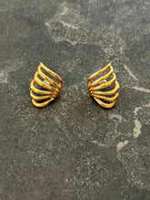 Load image into Gallery viewer, Vintage Monet Gold Winged Earrings
