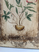 Load image into Gallery viewer, Ornate Floral Painting on Framed Wood Panel
