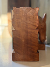 Load image into Gallery viewer, Hand Carved Wooden Horse Bookends
