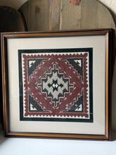 Load image into Gallery viewer, Framed Ganado Style Cross Stitched Tapestry
